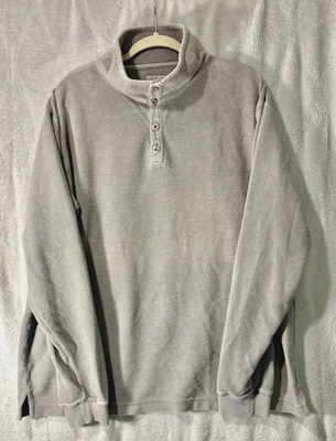 Territory Ahead Pullover Sweater Mens XL Button Mock Neck Casual Cotton Blend - Image 1 of 4