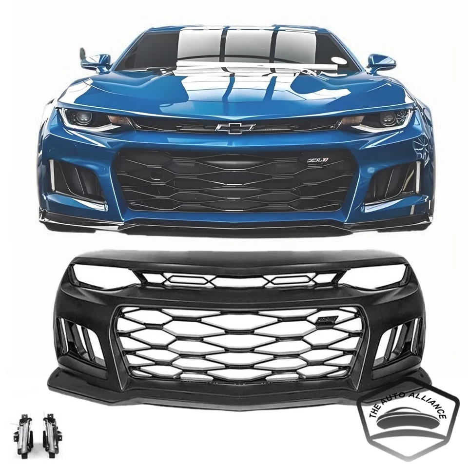 For 2016-2018 Chevy Chevrolet Camaro ZL1 Style Full Front Bumper+Fog light - Image 1 of 4