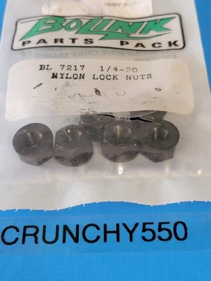Vintage Bolink BL-7217 Nylon Lock Nuts Black (6) 1/4-20 RC Part - Image 1 of 3