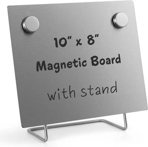 Magnetische Pinnwand mit Ständer - kleine trocken abwischbare Memoboard - Tischplatte Metall - Bild 1 von 9