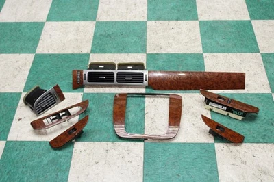 07-09 GM SUV Woodgrain Dashboard Dash Vent Window Switch Trim Panel Set 7x OEM Foto 1 de 4