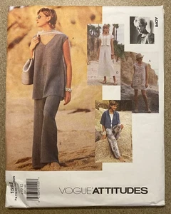 Vogue Attitudes ANDRI Jacket Top Skirt Pant Pattern 1592 VTG Sz 8-10-12 UNCUT FF - Picture 1 of 16