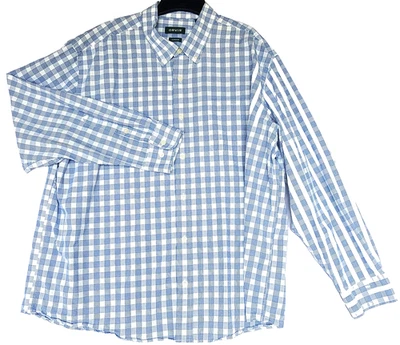Orvis Shirt Mens 2XL Blue White Plaid Button Down Active Fit Stretch Casual - Image 1 of 4