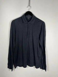 HUGO BOSS LONG SLEEVE Polo Shirt - Medium - Navy - Great Condition - Men’s - Picture 1 of 6