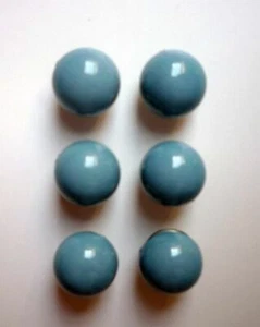 Nähstübl 6 Ösenknöpfe 11 mm aquamarinblau Halbkugel - Bild 1 von 1