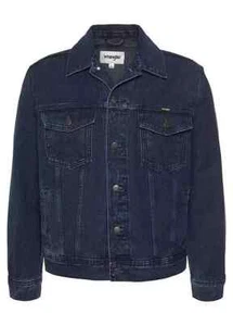 MENS WRANGLER WESTERN TRADITIONAL DENIM JACKET GREAT QUALITY 29H - DARK INK BLUE - Picture 1 of 1