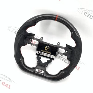 Custom Carbon Fiber Steering Wheel For Honda 9th gen Civic/SI 2012-2015 - Picture 1 of 8