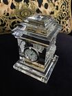 Rzadki duży zegar biurkowy Versace Treasury Kryształowy stół kominowy