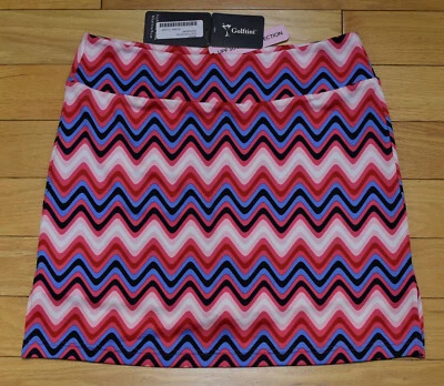 Skort de golfe feminino GOLFTINI "Willpower" 19 polegadas novo com etiquetas - Extra Grande @US$ 115 ROSA em ziguezague - Imagem 1 de 4