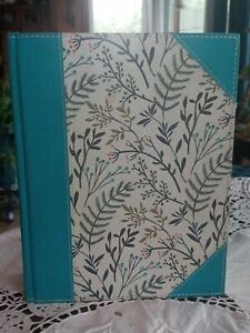 NKJV, Journal the Word Bible, Large Print, Cloth Board, Blue Floral VERY GOOD