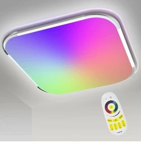 Deckenleuchte Dimmbar RGB Deckenlampe LED,Farbwechsel Deckenlampen,Fernbedienung - Bild 1 von 7
