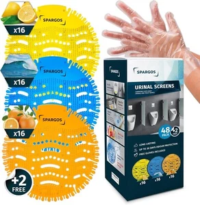 Cost-Effective Urinal Freshener 50 Pack - Ocean, Lemon & Orange Fragrance Combo - Picture 1 of 11