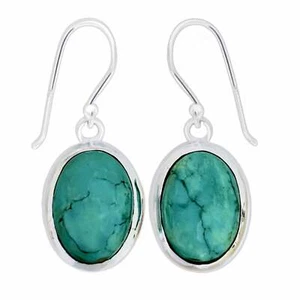 Laihas Classic Chic Oval Turquoise Earrings - Picture 1 of 8