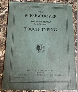 Wiese-Coover Kinesthetic Method of Learning Touch Typing 1927 B16 Vintage Used - Picture 1 of 12