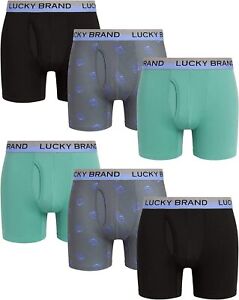 Lucky Brand Men's Underwear - Super Soft Casual Stretch Boxer Briefs (6 Pack)
