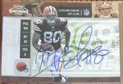 2009 Playoff Contenders Rookie Autograph Brian Robiskie #117 Cleveland Browns - Image 1 of 2