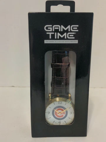 GAME TIME CHICAGO CUBS COLLECTOR LEATHER Shiny Gold Alloy Watch Cover