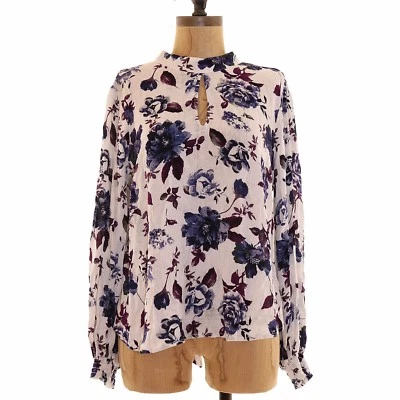 Astr Nordstrom Scarf Detail Top Blouse Size S Rayon Floral Multicolor B4 - Image 1 of 4
