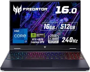 Acer Predator Helios Neo 16 Core i7 RTX4070 Laptop GPU 16GB 512GB SSD 16in WQXGA - Picture 1 of 6