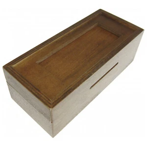 Caja de apertura secreta - Banco de diapositivas - Nivel 6 - Puzzle Master - Caja de rompecabezas de madera - Imagen 1 de 2