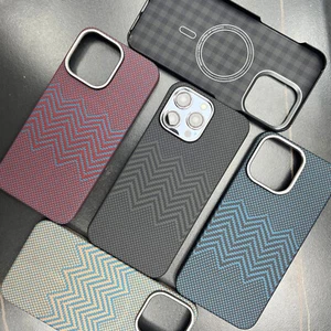Original Aramid Carbon Fiber Magsafe Case Magnetic Cover fo iPhone 14 15 Pro Max - Photo 1 sur 40