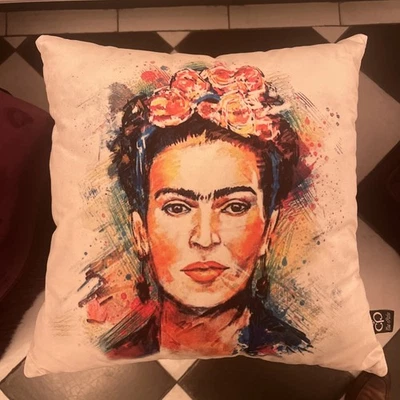 Frida Kahlo Kissen by Casa Padrino 45 X 45 cm Samtstoff - Bild 1 von 4