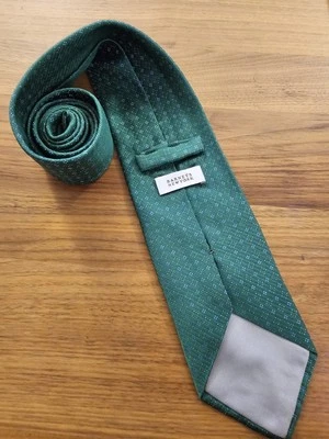 BARNEYS NEW YORK / HECHO A MANO EN ITALIA / VERDE AZUL PUNTEADO / CORBATAS PARA EL CUELLO Foto 1 de 4