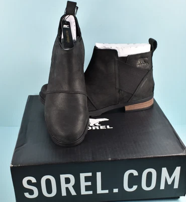 Botas al tobillo impermeables Quality Sorel para mujer Emelie Chelsea talla 9 negras-NUEVAS en caja Foto 1 de 4