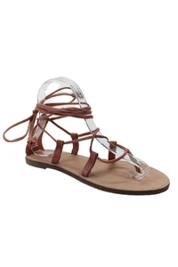 Madewell Womens Pink Suede Strappy Lace Up Flat Sandals Shoes Size 6 - Picture 1 of 5