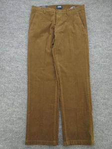 Chaps Pants Mens 32x30 Brown Toffee Corduroy Straight Stretch (FITS 33x29.5) NEW - Picture 1 of 17
