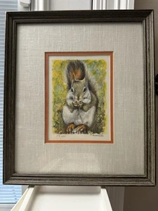 VTG Paul Ravelle Signed original lithograph “The Squirrel” Framed Matted Certif - Picture 1 of 4