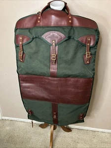 J. W. Hulme Ballistic Nylon & Leather Trim Garment Bag Travel Suit Luggage - Picture 1 of 7