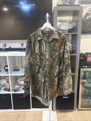 Vintage Redhead Bass Pro Shop Button Up Long Sleeve Realtree Camo Hunting Tee - Image 1 of 4