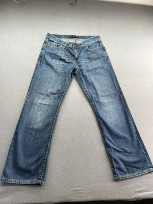 Pantalones de mezclilla Seven7 para hombre 36x34 pierna recta bordados bolsillo trasero lavado medio Foto 1 de 4