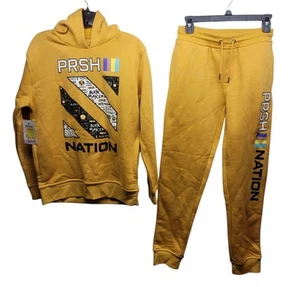 Vintage 90s Y2K Parish Nation 100 Bucks Money Maker King 2pc Sweatsuit L 14/16 - Picture 1 of 11