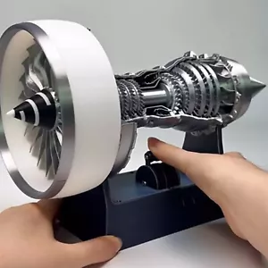 Engine Turbofan Blades Silver White Aircraft Engine Electric Model assemble - Picture 1 of 16