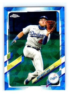 2021 Topps Chrome Update Series Sapphire #US294 Matt Beaty Dodgers - Image 1 of 2