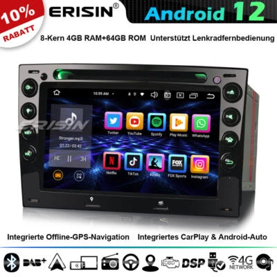 DSP Android 13 GPS Navi Autoradio Renault Megane 2 DAB+ WiFi BT5.0 64GB TPMS RDS - Bild 1 von 4
