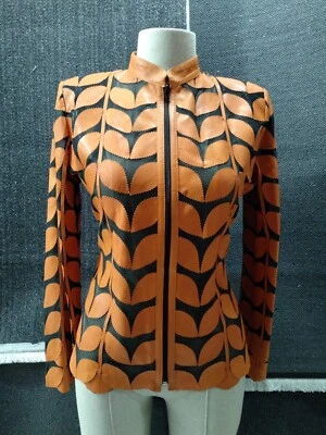 Chaqueta de cuero para mujer Chaqueta de cuero para mujer Cuero para mujer Todos los colores Foto 1 de 4