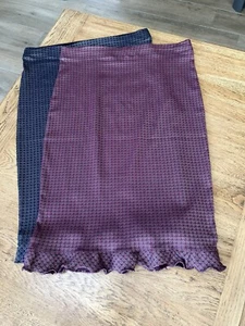 Two Max Studio Checked Skirts Size L - Picture 1 of 5