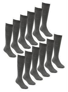 Sock Snob - 12 Pairs Girls Knee High Socks for School | Plain Long Bamboo Socks