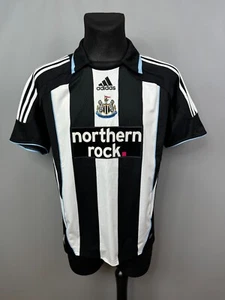 NEWCASTLE UNITED 2007 2009 HOME SHIRT FOOTBALL SOCCER JERSEY ADIDAS MENS SIZE M - Picture 1 of 11
