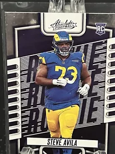 STEVE AVILA----2023 PANINI---ABSOLUTE----ROOKIE--BLUE--RAMS---FREE SHIPPING - Picture 1 of 2