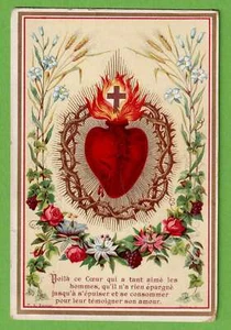 santino holy card- image pieuse Heiligenbildchen Sacro Cuore di Gesù - Imagen 1 de 1