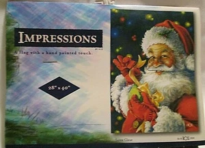Bandera de Papá Noel Impresiones Vacaciones Navidad Nuevo en Paquete 28" x 40" - Imagen 1 de 4