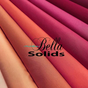 MODA "BELLA 9900" SOLID COTTON Red-Orange Tone by the 1/2 yard - Picture 1 of 37