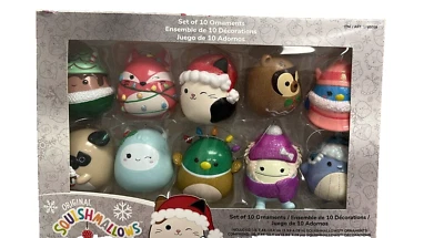 Original Squishmallows Christmas Tree Set of 10 Ornaments by Kurt Adler new