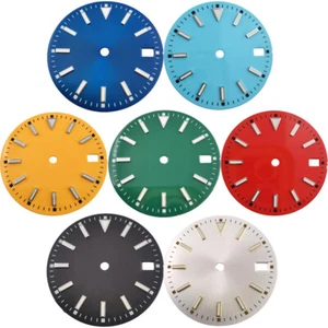 28.5mm White black green gold sterile watch dial Fit NH35 NH36 Movement - Picture 1 of 16