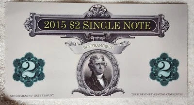 2015 $2 Single Note Federal Reserve of San  Francisco Gem/Crisp Unc SC240 - Image 1 of 4