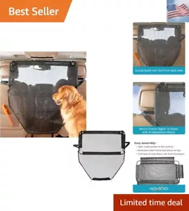 Back Seat Dog Barrier Gate for Cars and SUVs with Full View Mesh Net Panel an... - Picture 1 of 6